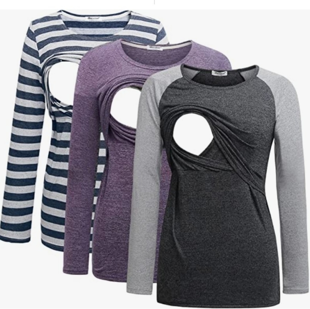 3 Bearsland nursing long sleeve tops